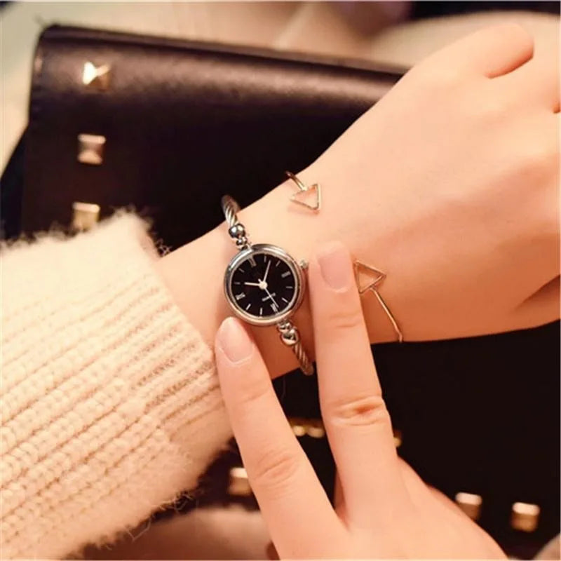 Fashion Bracelet Watches for Women Luxury Stainless Steel Retro Ladies Quartz Wristwatches Women Dress Clock 여자시계