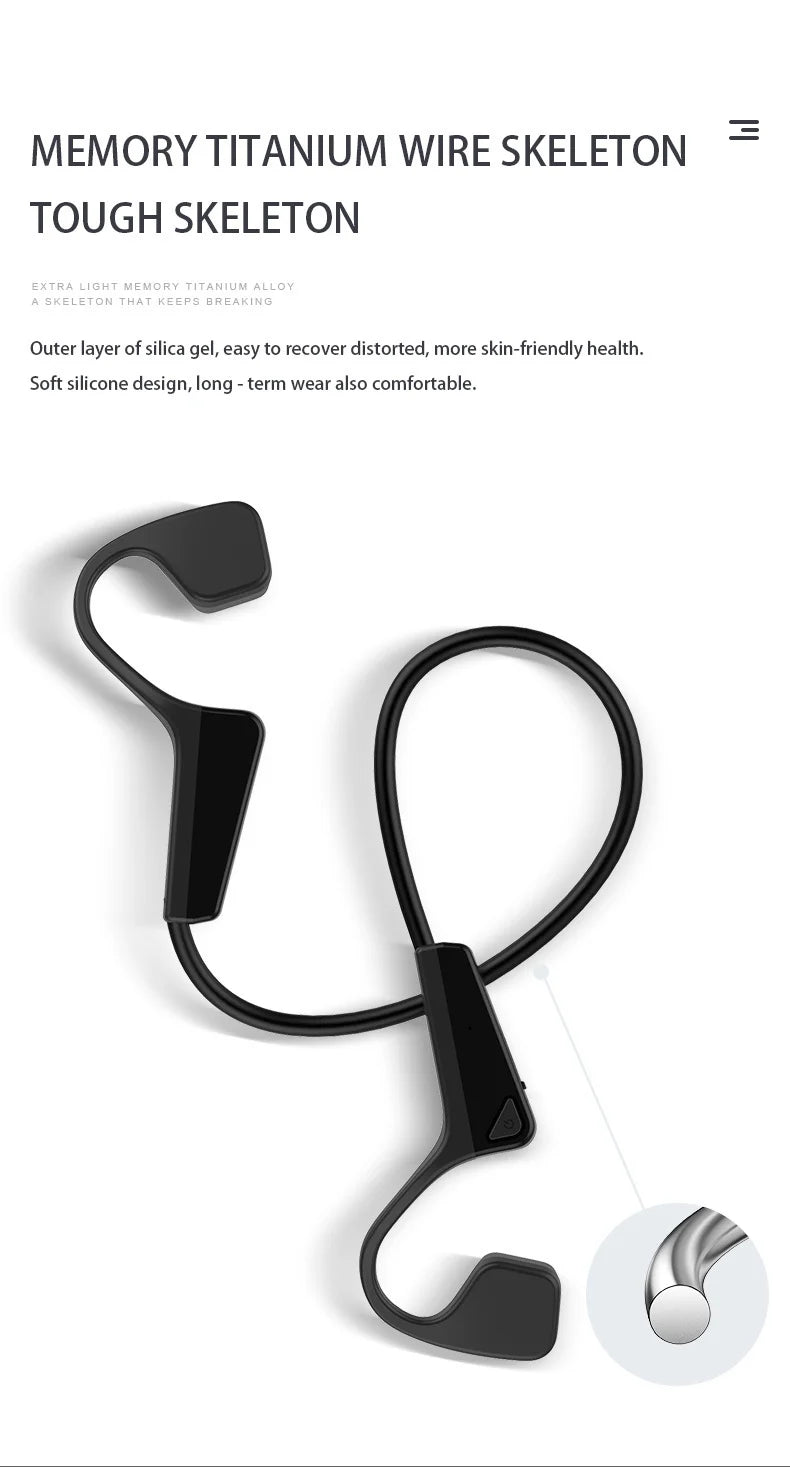 Xiaomi Mijia Real Bone Conduction Sport Headphone Wireless Earphone Bluetooth-Compatible Headset Hands-free with Mic for Running