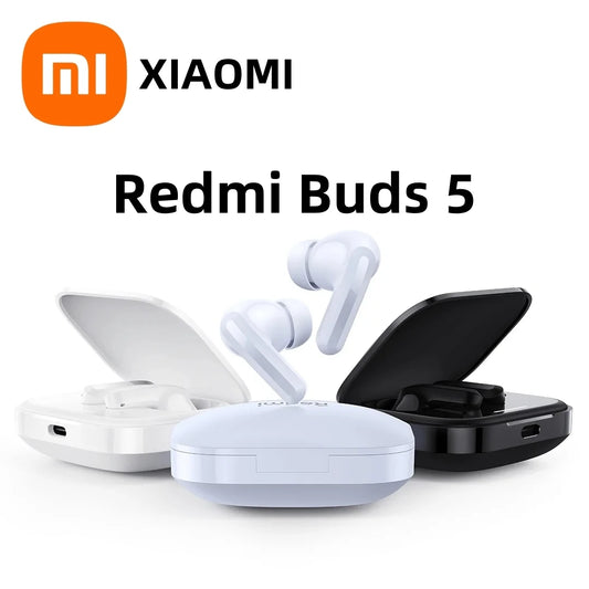 Xiaomi Redmi Buds 5 Earphone 46dB Active Noise Cancellation Bluetooth 5.3 TWS ANC Headset 40h Long Battery Life Touch Control