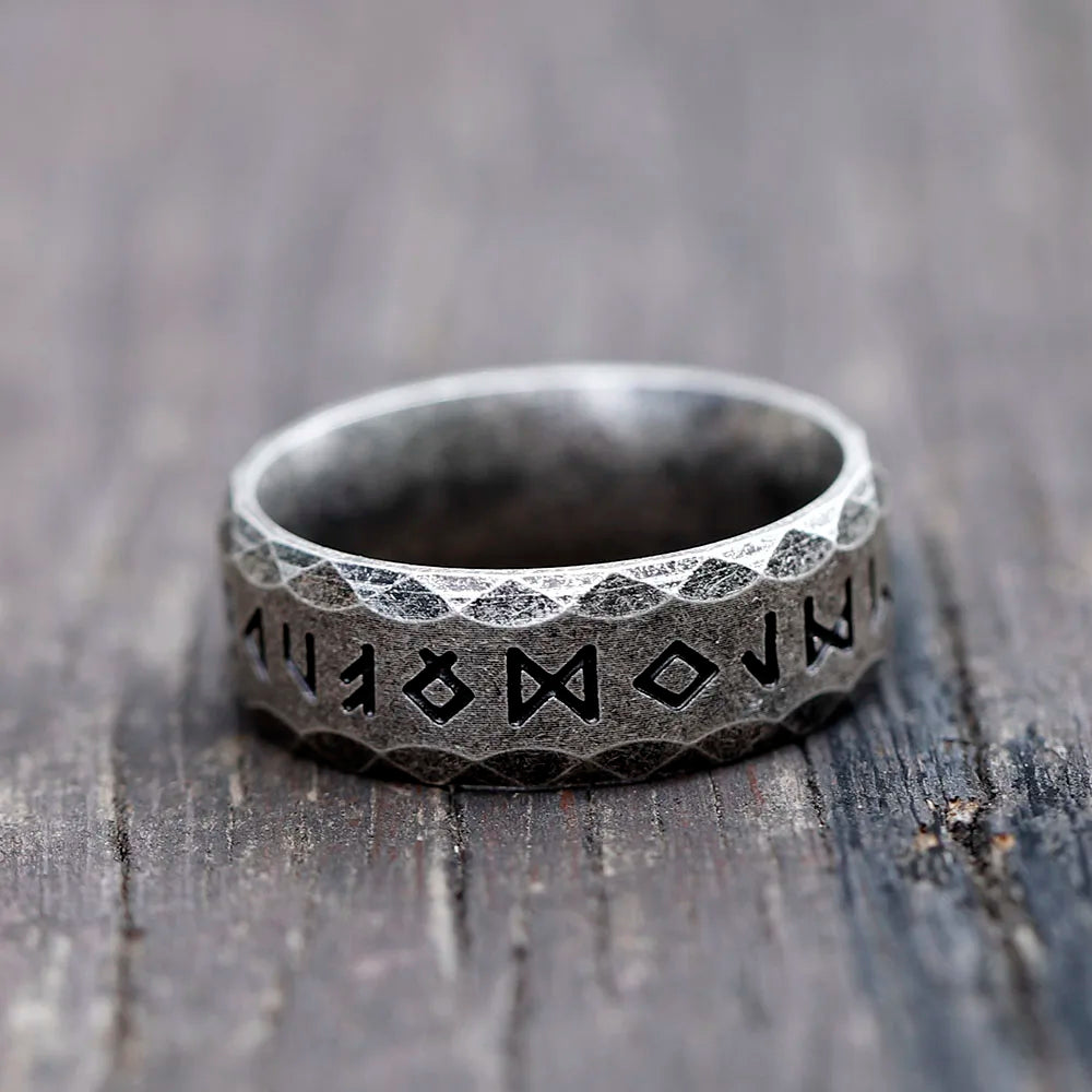 2022 NEW Men's 316L stainless-steel rings retro Odin Viking rune for teen RING Amulet fashion Jewelry Gift free shipping