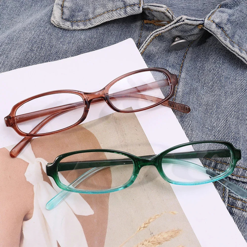 Y2K Retro Red Green Square Frame Glass Eyewear Women Anti-blue Light Goggles Eyeglasses Harajuku Reading Spectacle Eyewears