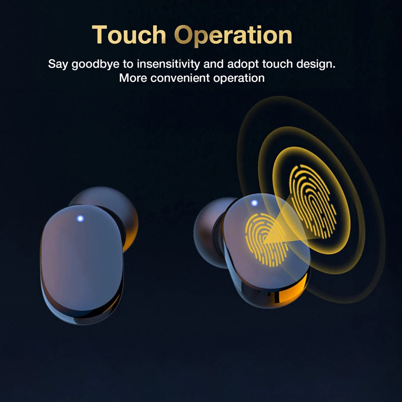 Bluetooth Earphones Wireless Sport Headphones Touch Control HiFi Stereo Waterproof In-Ear Game Headset With Mic