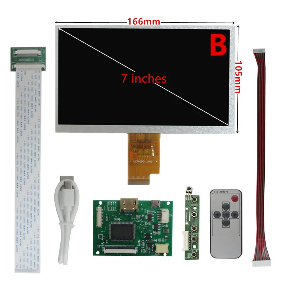 7 Inch 1024*600 EJ070NA-01J HDMI-Compatible Screen LCD Display Driver Board Monitor For Raspberry Pi B+ 2 3 Banana/Orange