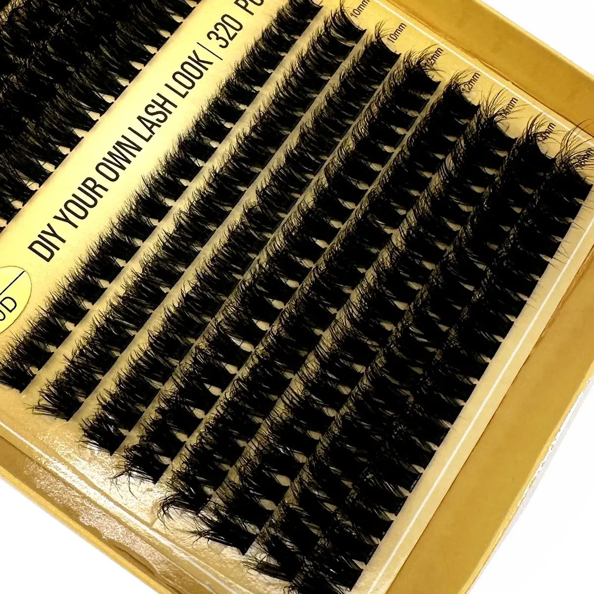 320 Bundles 60D/80D/100D Cluster Eyelash Extension Thick Style Individual Eyelashes Handmade Eyelash Bundles 5D Fluffy Mink Lash