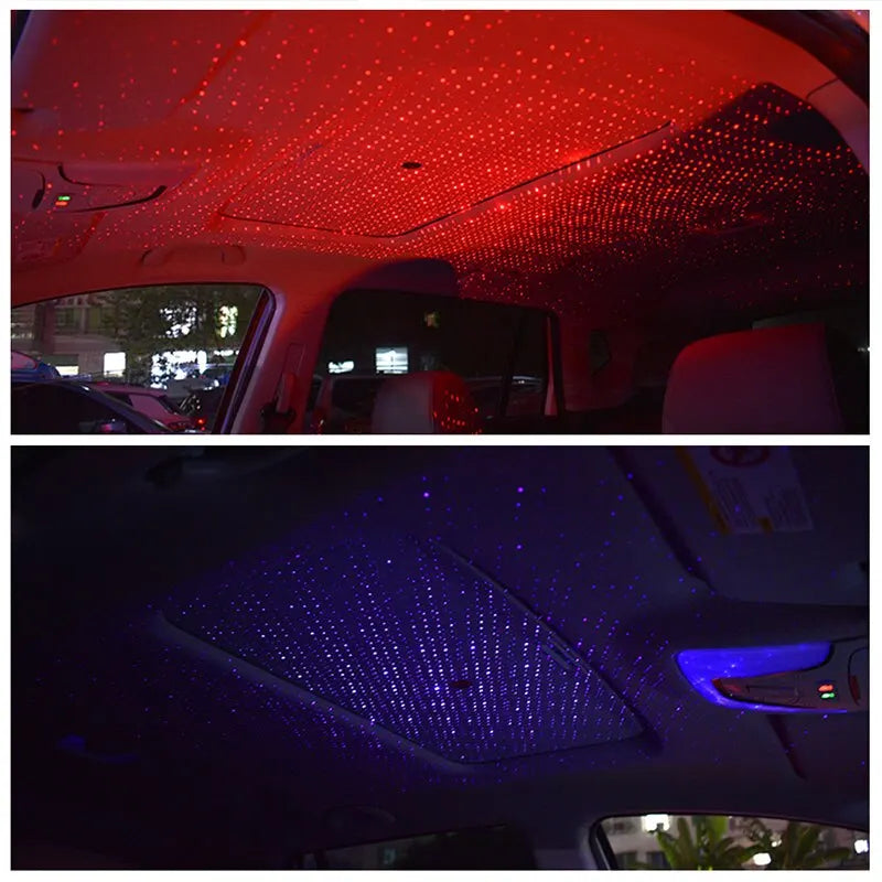 1pcs LED Car Roof Star Night Light Projector Atmosphere USB LED Adjustable Car Interior Decorative Light DJ Christmas LED Light