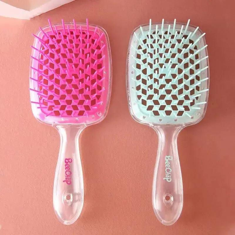 Head Massage Hollow Comb Honeycomb Comb Wet And Dry Fluffy Styling Rib Comb Anti-Hair Loss Scalp Massage Air Cushion Comb