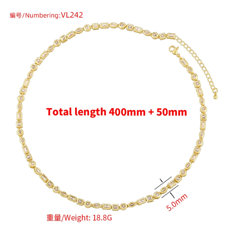 ZHUKOU candy bracelet for women Geometrically shape cubic zircon Man bracelet originality Couple bracelets Christmas gift VL235