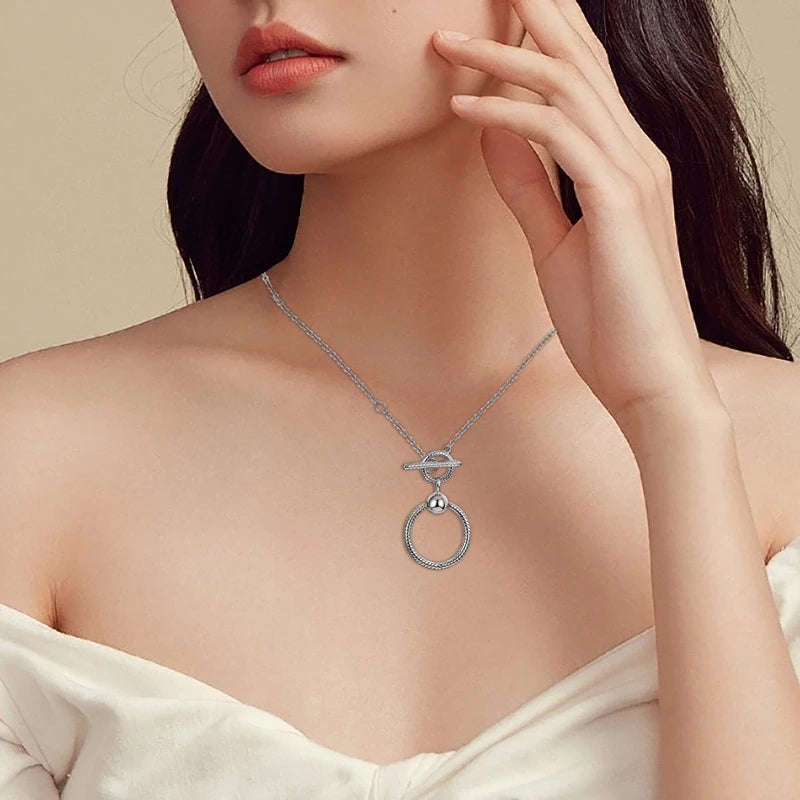 Original 925 Sterling Silver Necklace For Women Class Style Heart Shape Romantic Style High Quality Women Necklace Jewelry Gift