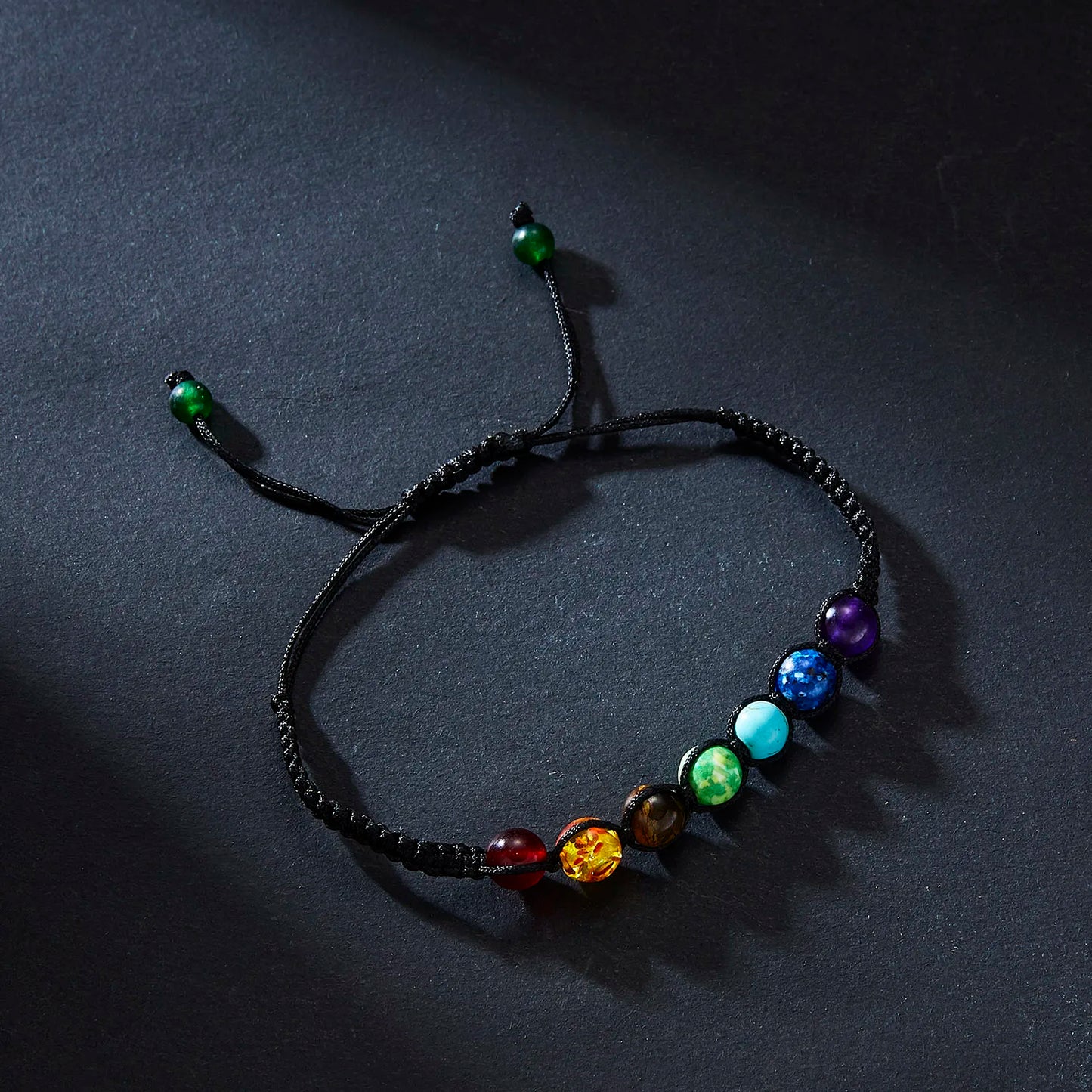 Classic 7 Chakra Beads Bracelet Natural Stone Black Rope Braided Yoga Reiki Healing Balance Bracelets & Bangles For Women Men Je