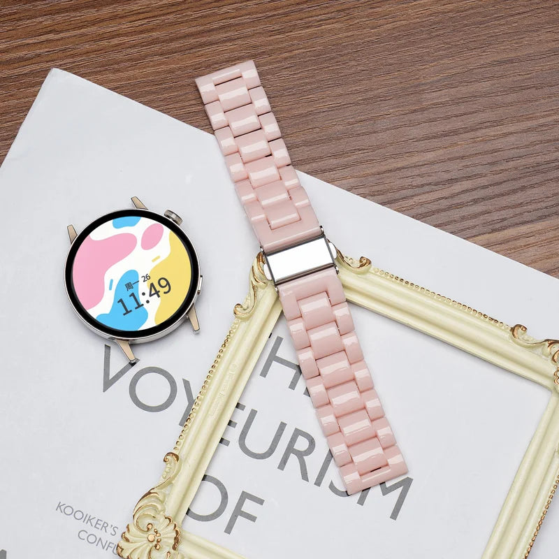 Candy Strap For Samsung Galaxy Watch 7/4/6/5 pro/Classic/Active 2/Gear S3 20mm 22mm Watchband Resin Bracelet Huawei GT 2/e/3 pro