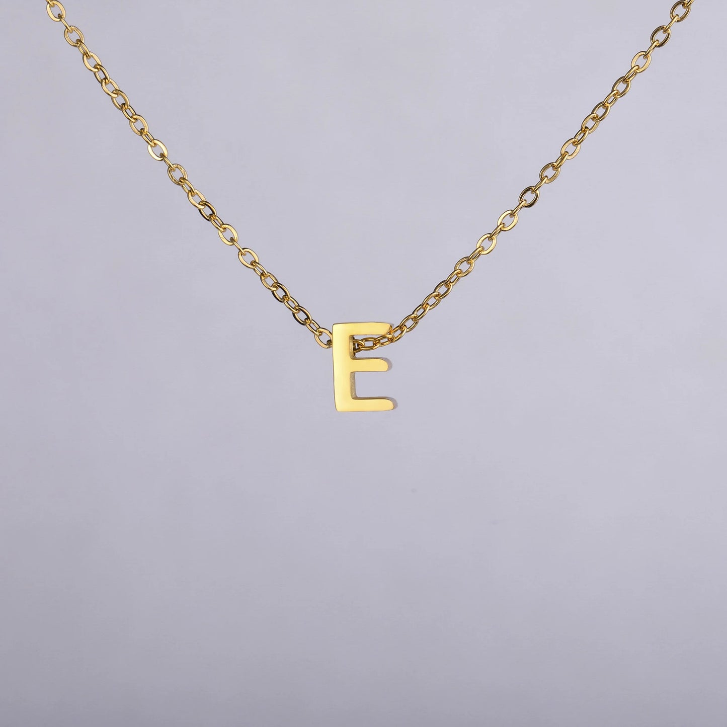 Unift Family Initial Name Necklaces Letter Alphabet M Pendant Stainless Steel Women Neck Chain Choker Trendy Minimalist Jewelry