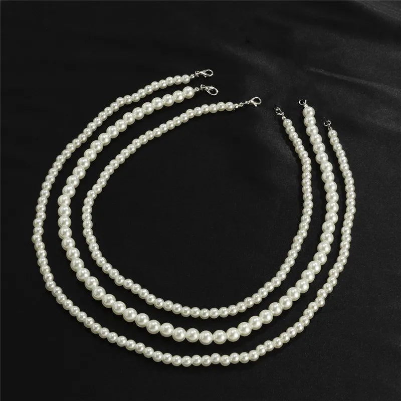 New Trendy Imitation Pearl Necklace Men Temperament Simple Handmade Strand Bead Necklace For Women Jewelry Gift Wholesale Jewelr