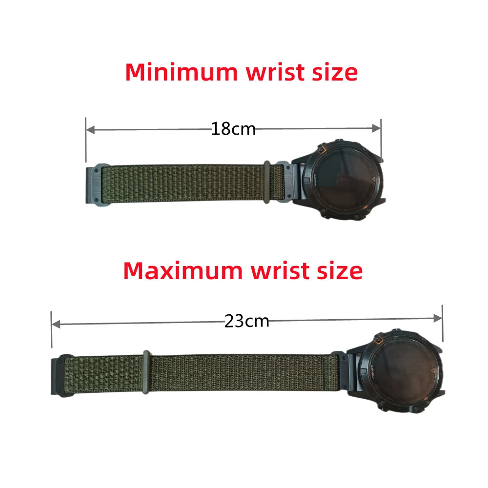 Garmin 22mm Soft Nylon Easy Fit Strap Wristband For Fenix5 5Plus 6 6Pro Watch Band Bracelet For Fenix7 Instinct Fashion Belt