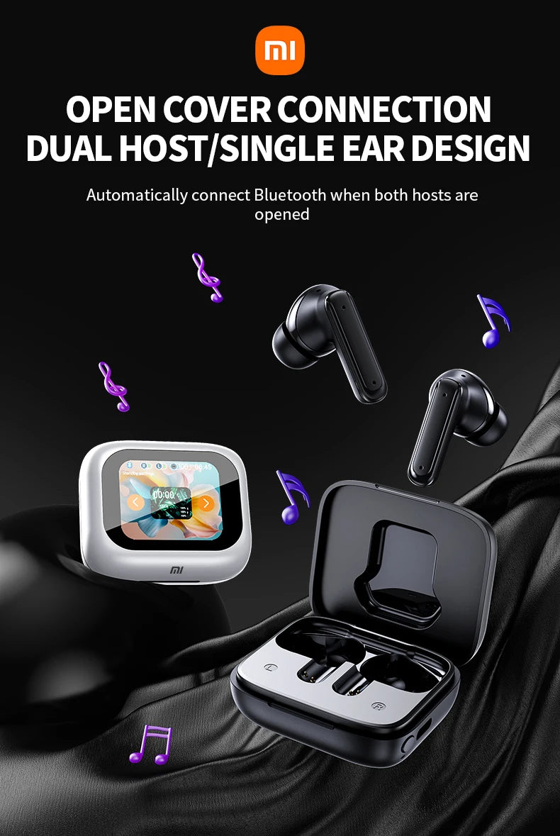 XIAOMI New Full In Touch Screen Headphone ANC E18 Pro Bluetooth5.4 Noise Cancelling Earphone Wireless InEar ENC Earbuds With Mic