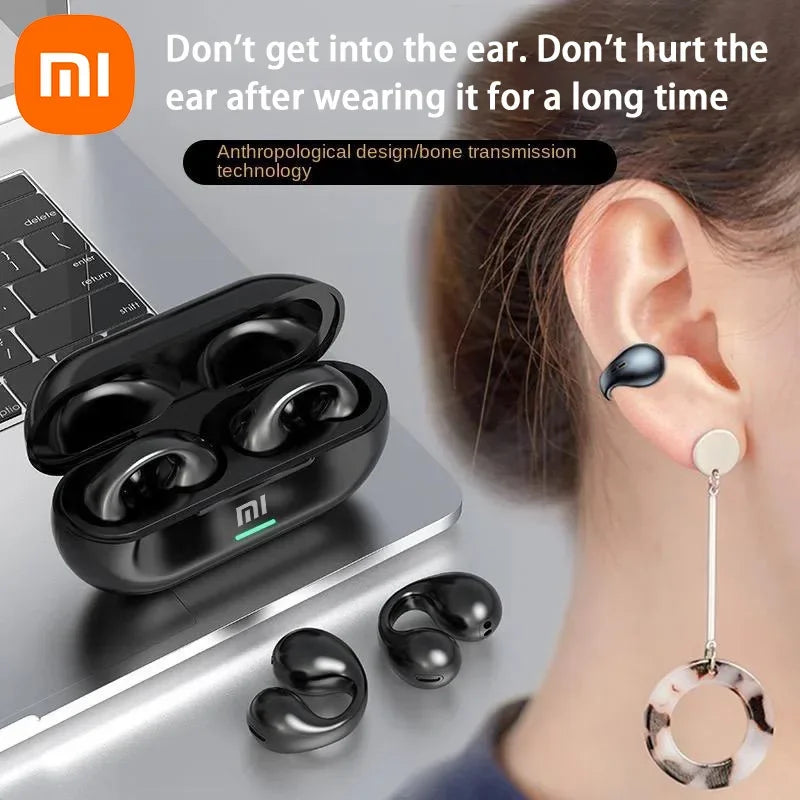 XIAOMI T7500 Bluetooth Earphones Wireless HiFi Stereo Sports Earphones Bone Conduction Headphones With Microphone For Game Music