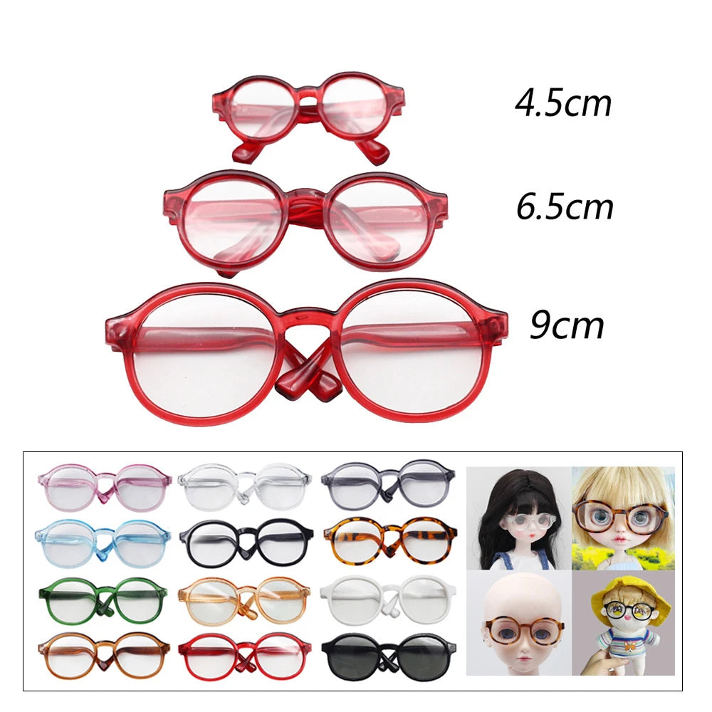 Fashion Doll Glasses for 1/3 1/6 1/8 60cm BJD Blyth Doll Plush Toy Sunglasses DIY Accessories Dress Up Toys Gift