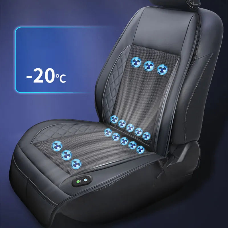 DC 12V 3D Spacer Car Summer Cool Air Seat Cushion With 8Fan16Fan Fast Blowing Ventilation Seat Cooling Pat Refrigerated Seat