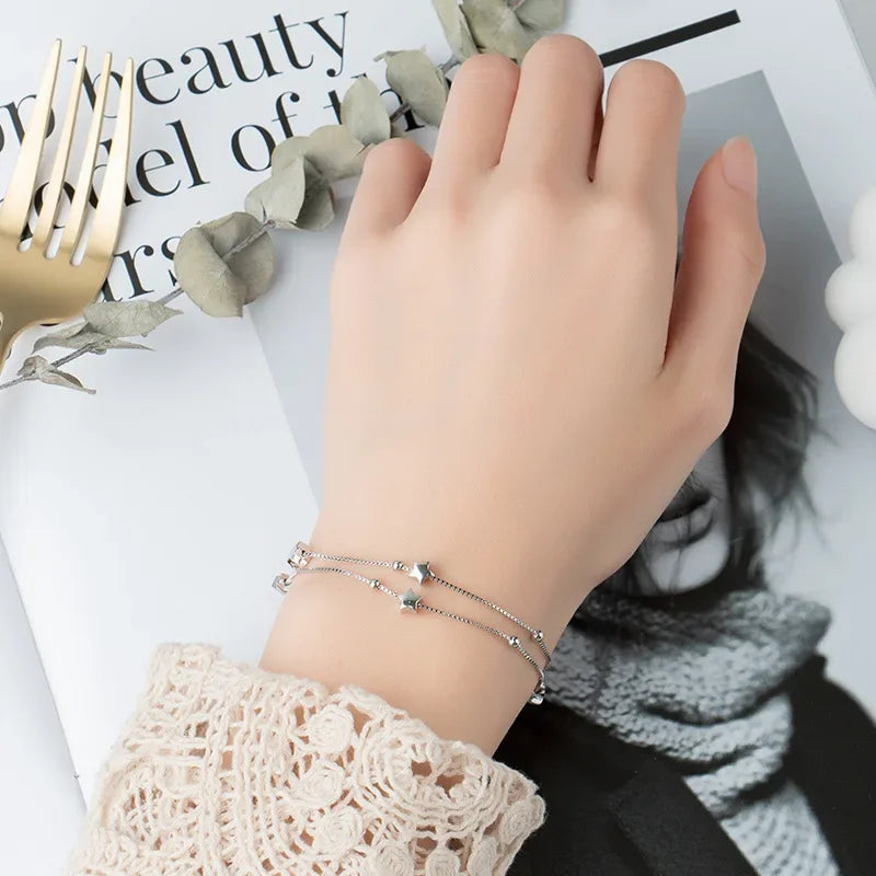 925 Sterling Silver Bracelet Woman Vintage Luxury Original Jewelry Accessories Fashion Designer Party Wedding Jewelry Gifts 2023