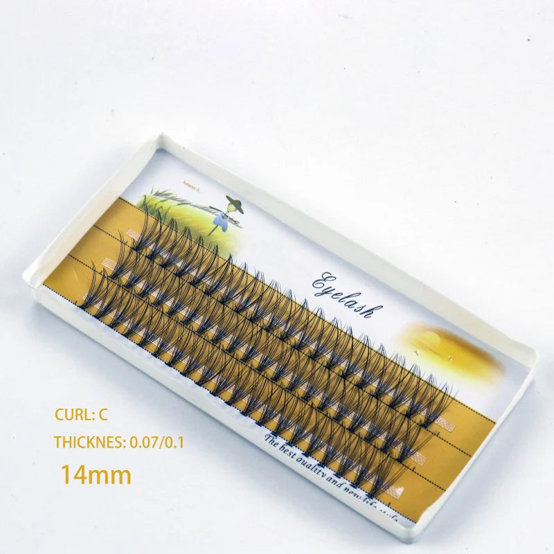 1 Box/60 Bunches Mink Eyelashes Natural 3D Russian Individual Eyelash extension 10D Eyelash cluster Makeup Tool Lashes Wholesale