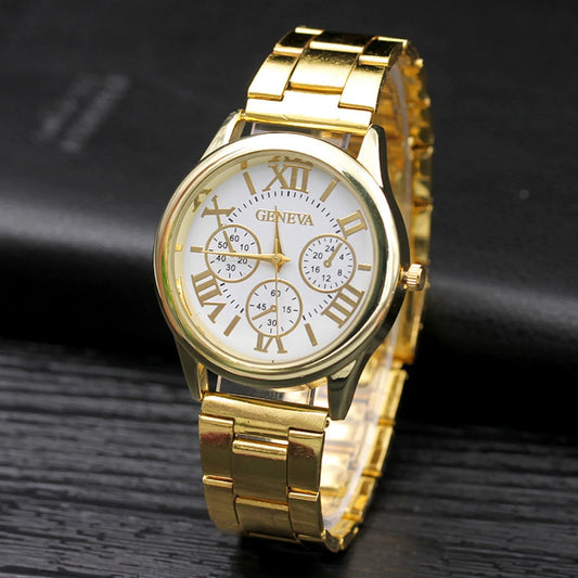 Casual Quartz Watch Women Stainless Steel Dress Watches Waterproof Classic Fashion Luxury Watch for Men Ladies Clock Watches