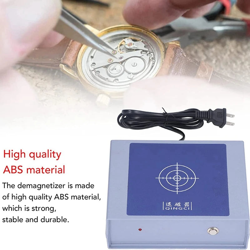 Watch Demagnetizer, 110V Electrical Watch Repair Degaussing Tool Portable Wristwatch Degausser Watch Repair Kit US Plug