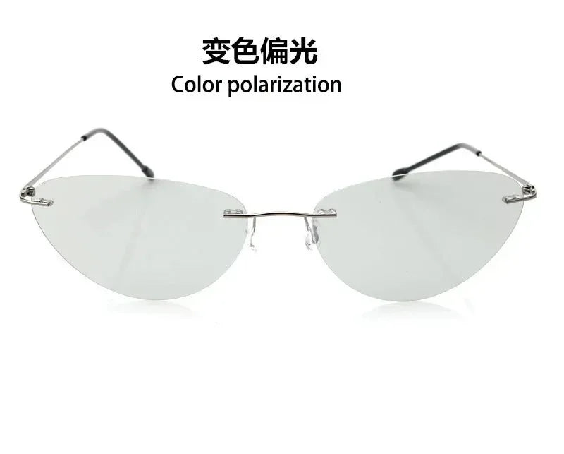 2024 New Ultralight Rimless Titanium Men Driving Sunglasses The Matrix Neo Style Polarized Sunglasses Oculos De Sol