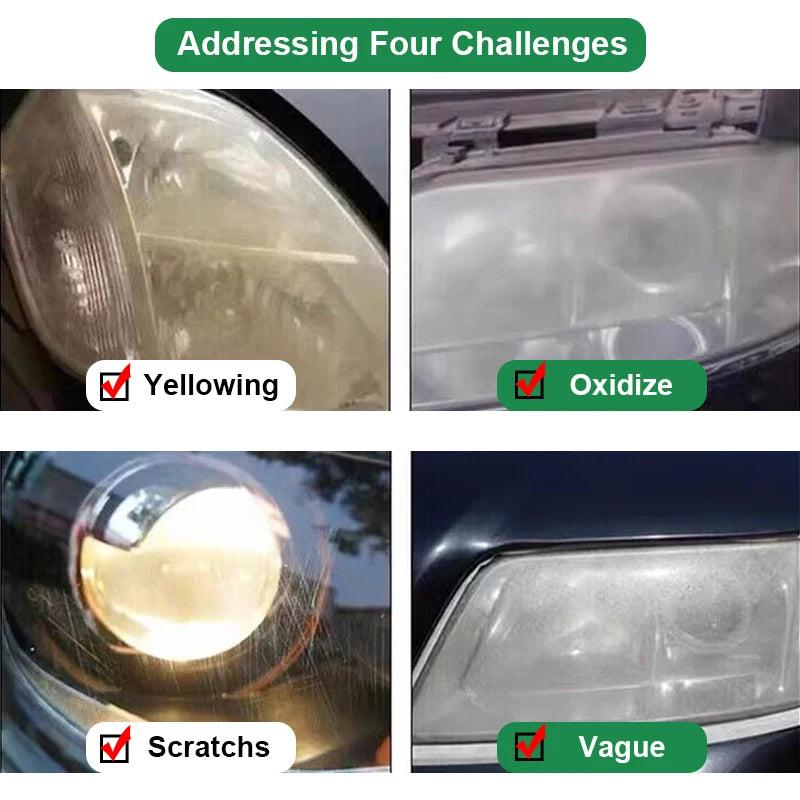 Car Headlight Restoration Polishing Kits Scratch Remover Repair Cleaning Paste Headlight Renewal Polish And Maintenance Liquid