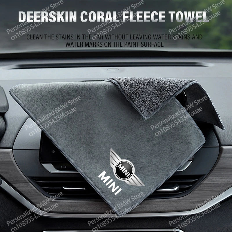 Car Wash Microfiber Towel Car Cleaning Absorbent Cloth Care Cloth For Mini S Countryman R56 R53 F56 F55 R60 R57 Cleaning Tool