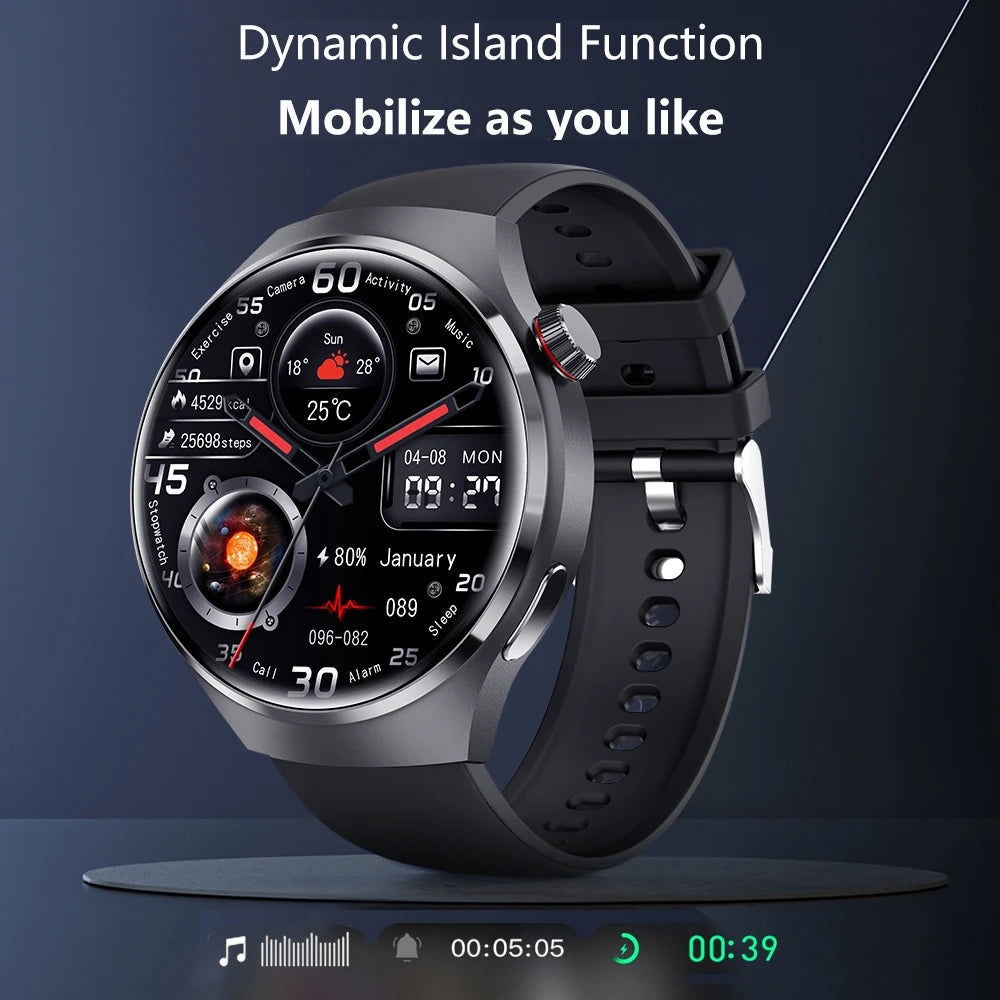 Smart Watch Bluetooth Call IP68 Waterproof NFC Smart Watch Men AMOLED HD Screen Heart Rate Sleep GPS Tracker For Watch GT4 Pro