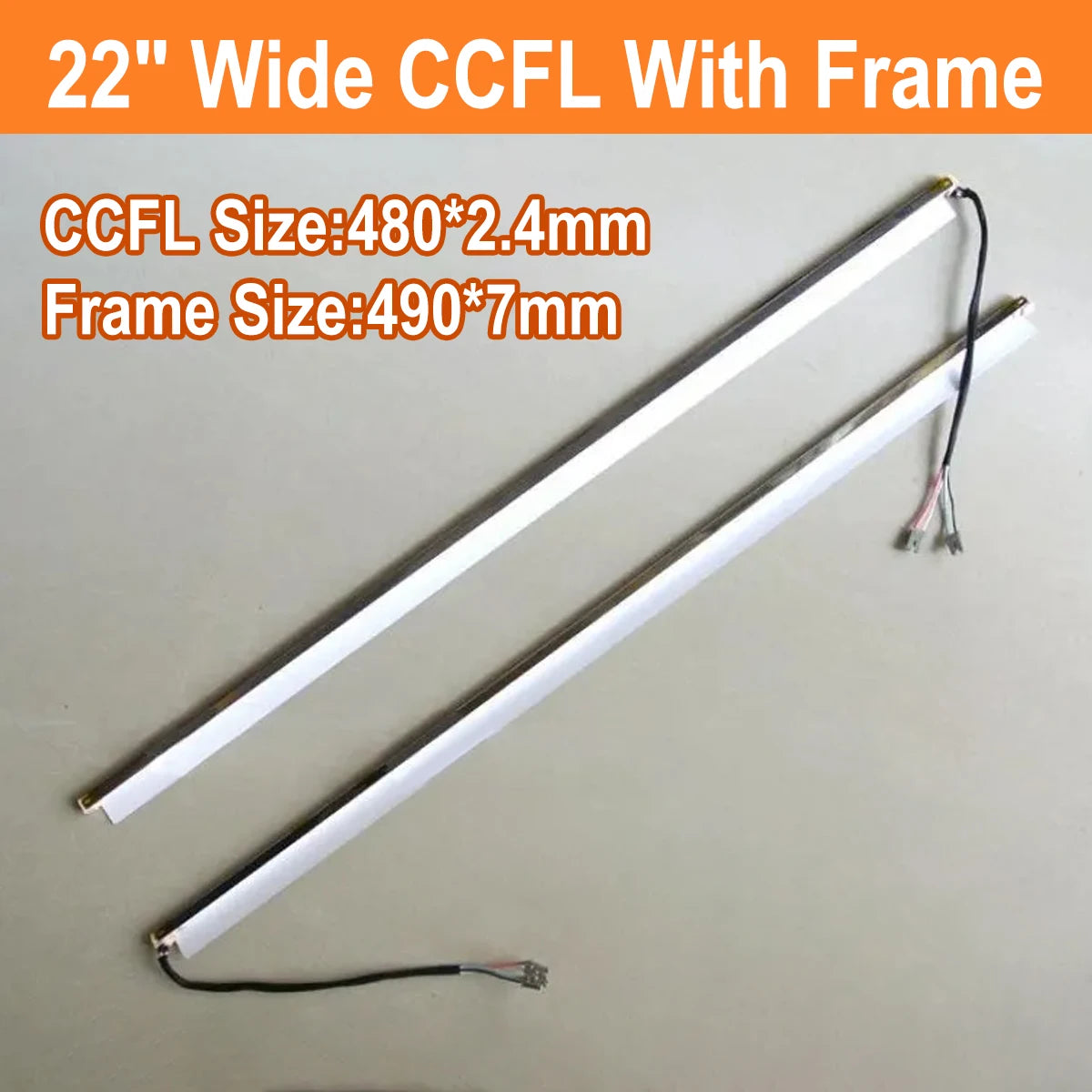 2PCS 22'' inch Wide Dual Lamps CCFL With Frame,LCD Lamp Backlight With Housing,CCFL With Cover,CCFL 480mmx2.4mm,FRAME:490mm x7mm