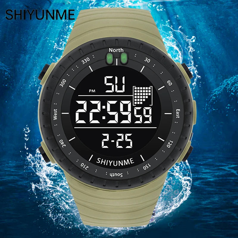 SHIYUNME Men's Sports Watch 50M Waterproof Military Display Clock Man Watches Modern Digital Reloj Hombre Luxury Fashion