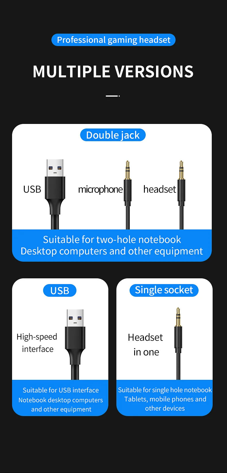 G58 Gaming Headset Wired 7.1 Stereo Channel Headset Bass Earphone Headphone With Mic for Computer Pc Gamer Foldable