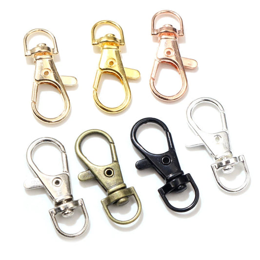 10pcs/lot 32mm 36mm 38mm Bronze Rhodium Gold Silver Plated Jewelry Findings,Lobster Clasp Hooks for Necklace&Bracelet Chain DIY