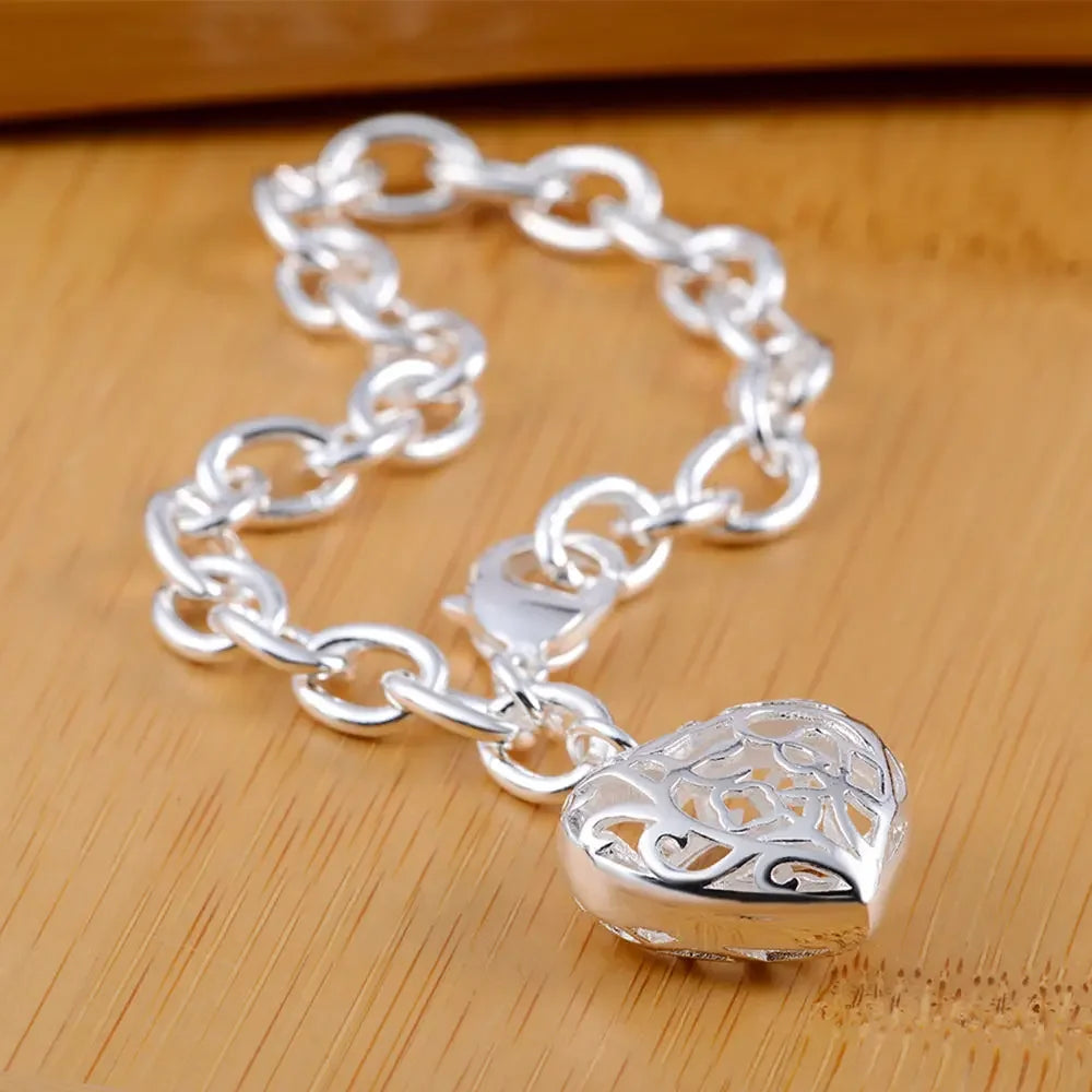 New High quality 925 Sterling Silver 4MM Women Men chain Male Twisted Rope Bracelets Fashion Silver Jewelry