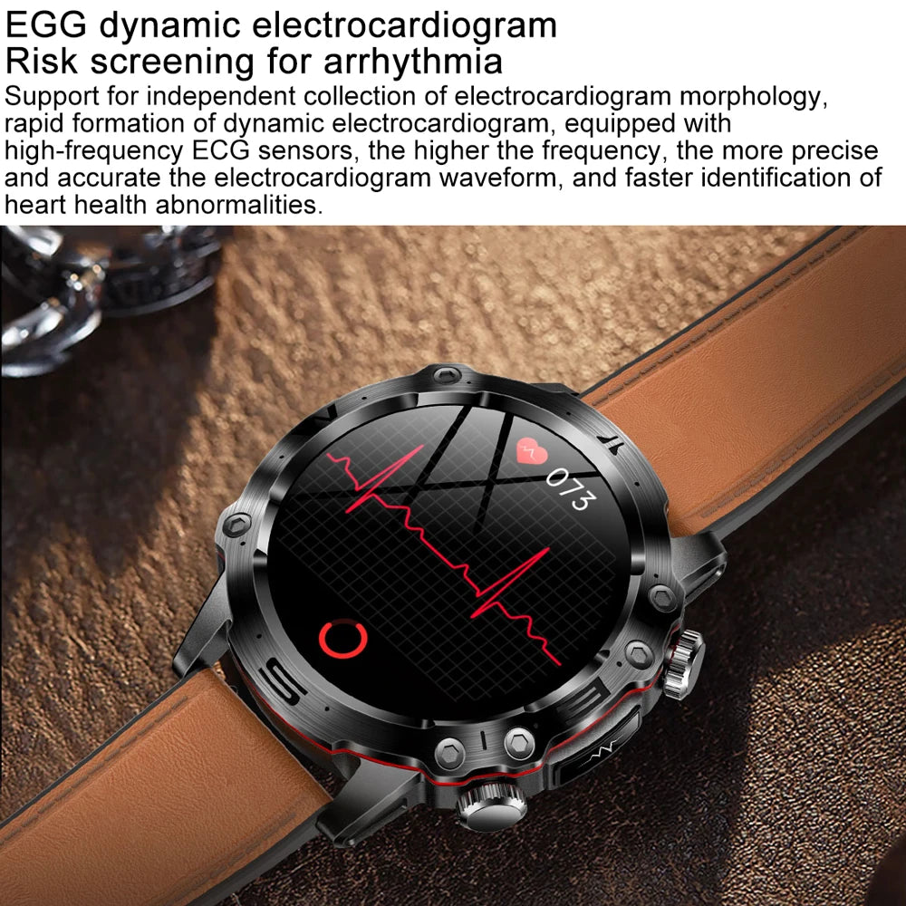 2024 ECG+PPG Bluetooth Call Smart Watch Men Laser Health Blood Pressure Fitness Sports Watches Man Sports Waterproof Smartwatch