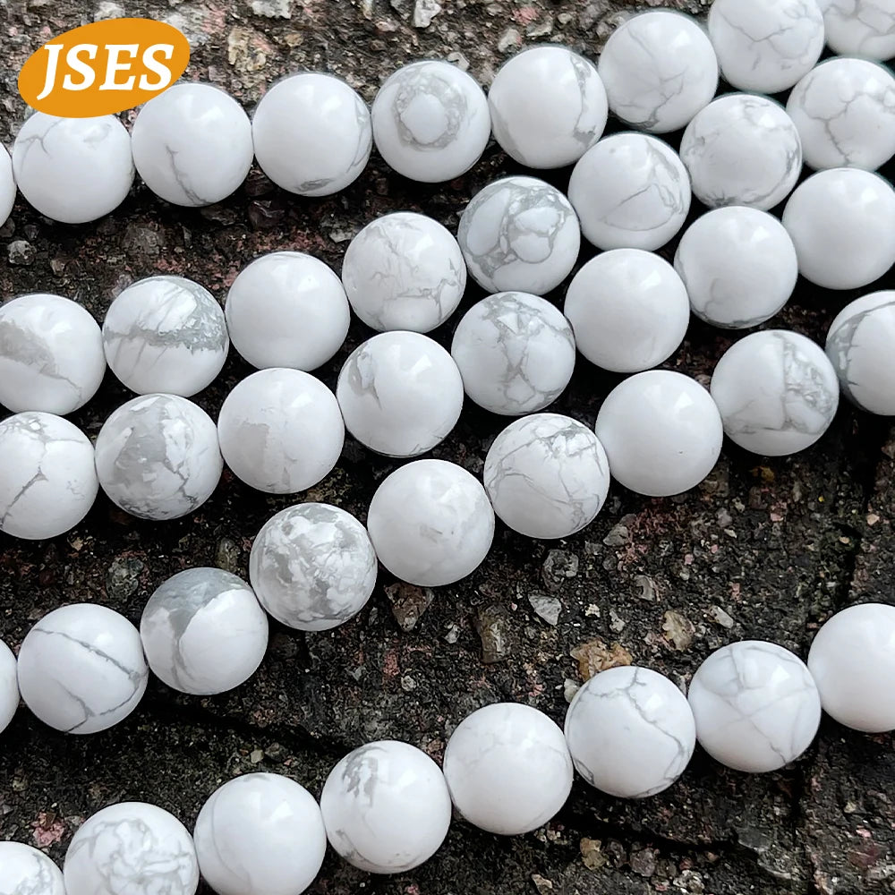 AA Natural White Howlite Turquoise Strand Loose Beads for Jewelry Making Bracelets Necklace DIY Beads Accessorries Wholesale