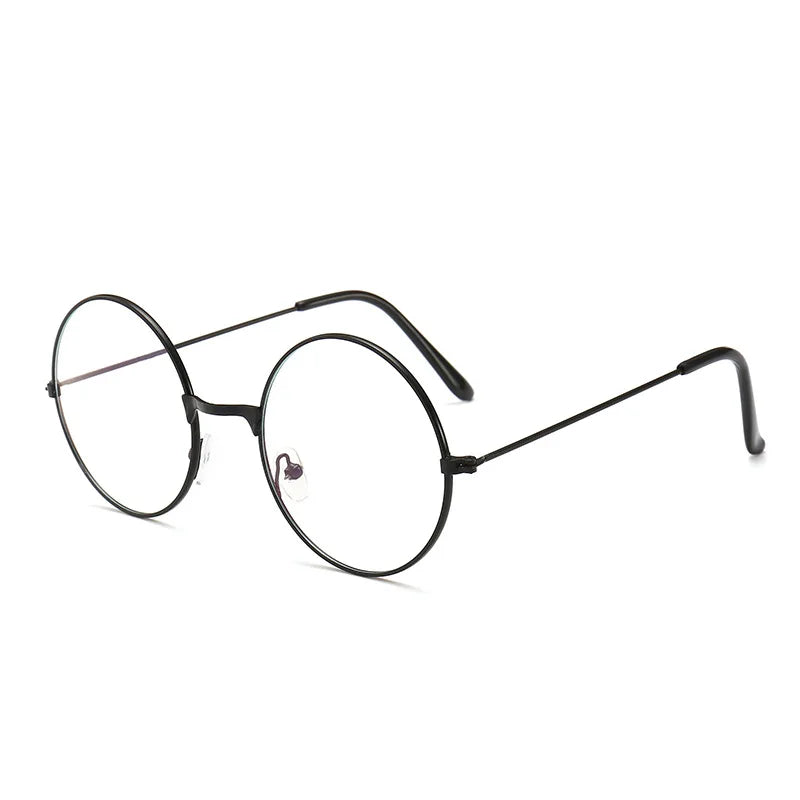 Men And Women Retro Round Blue Light Computer Mirror Reading Playing Games Eye Protection Decorative Glasses