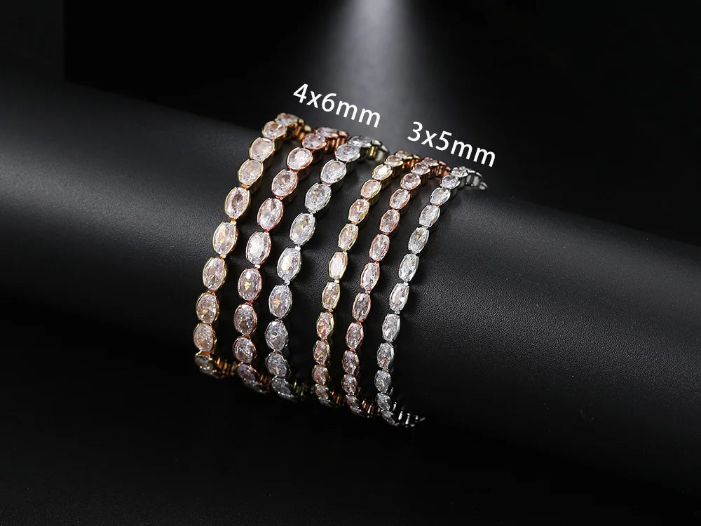 Fashionable Zircon Tennis Bracelets for Women Dazzling Various Shape Crystal Chain on Hand Trend Sexy Party Accessories Jewelry