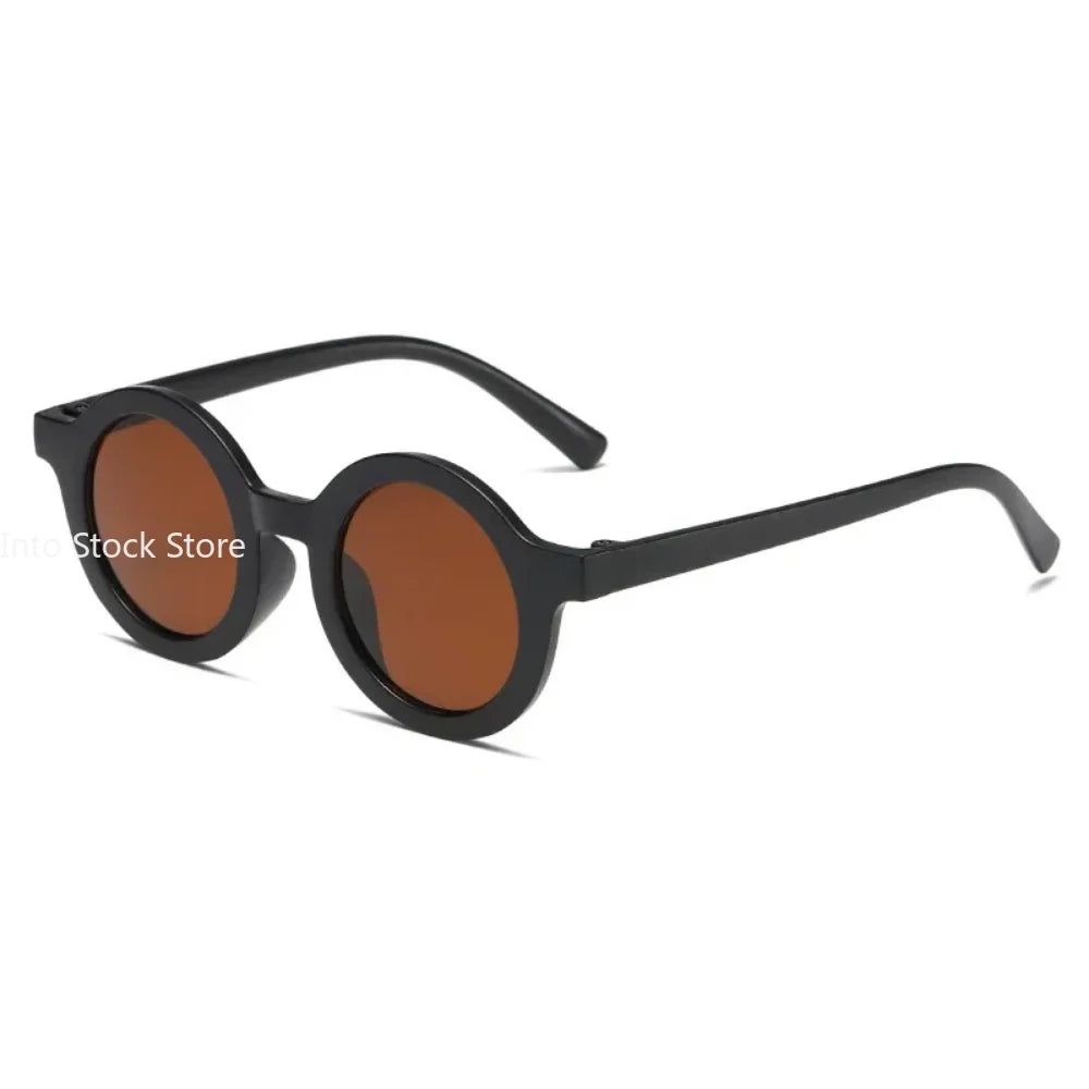 New Fashion Cute Children's Sunglasses Parent Child Frosted Sun Glasses Solid Color Round Glasses Baby Eyeglasses for Kids