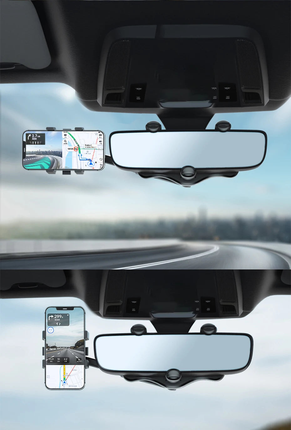 Universal Car Rearview Mirror Phone Holder 360 Degree Rotation For Suzuki Vitara Accessories Car Stuff Jacket Tablet Mount