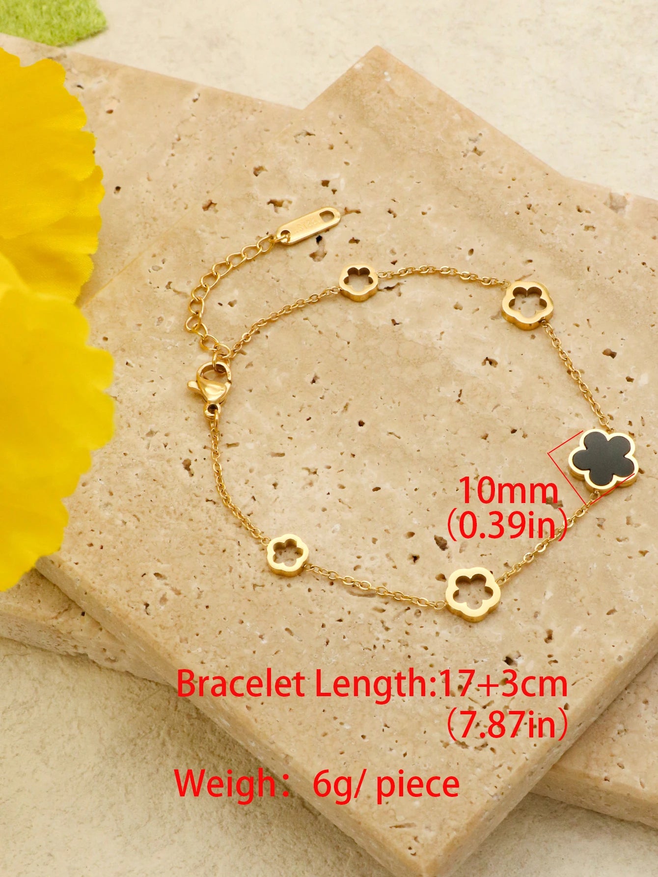 1 Piece Trendy Stainless Steel Shell Plum Flower Bohemia Party Bracelet For Women Original Design Bangle Jewelry