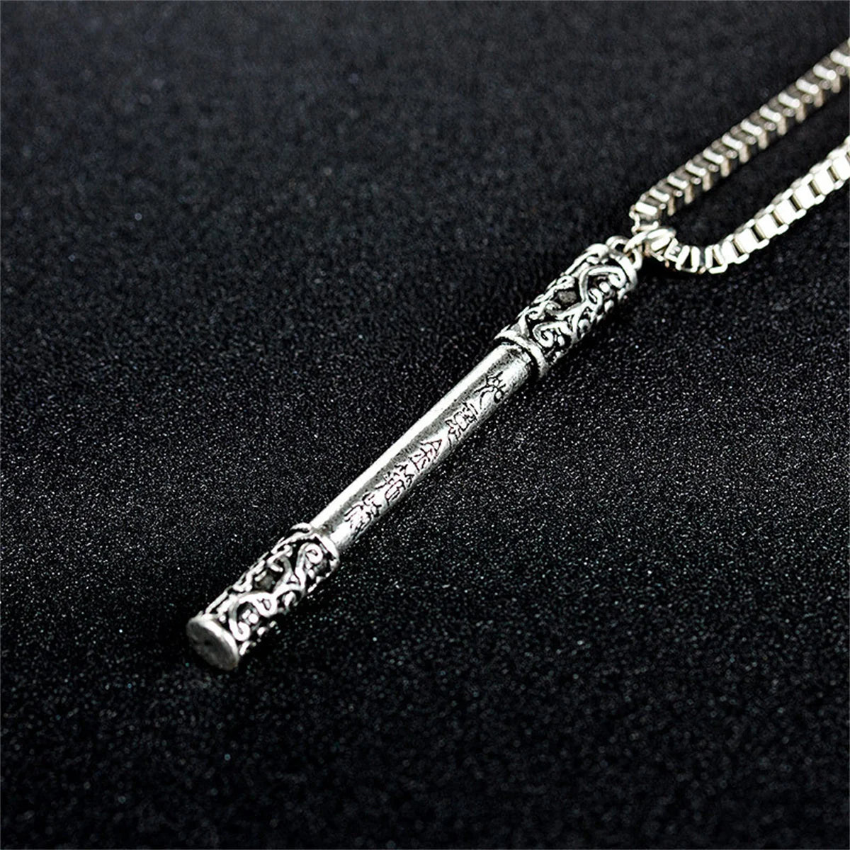 Black Myth Monkey King Sun Wukong Golden Cudgel Stick Bar Shaped Necklace For Women Men Jin Gu Bang Stick Choker Punk Jewelry