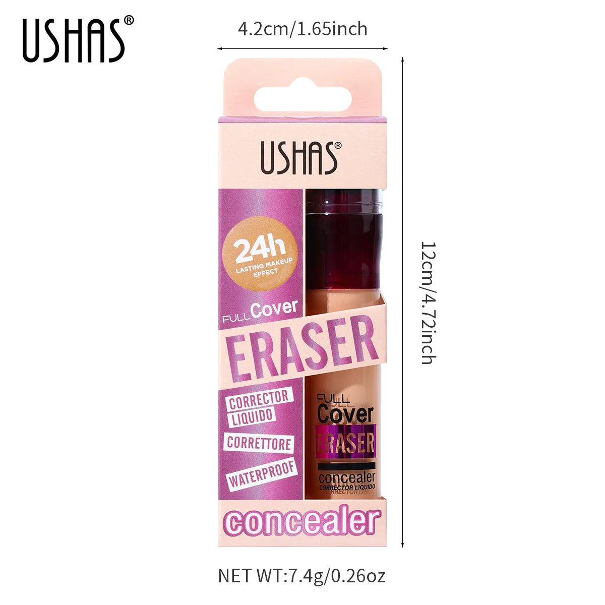 USHAS Sponge Tip Foundation Holding Concealer No Makeup Removal Waterproof Concealer 12 Colours Available