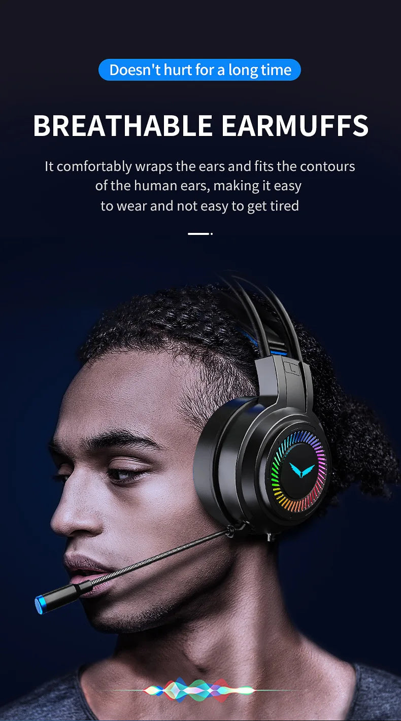 G58 Gaming Headset Wired 7.1 Stereo Channel Headset Bass Earphone Headphone With Mic for Computer Pc Gamer Foldable