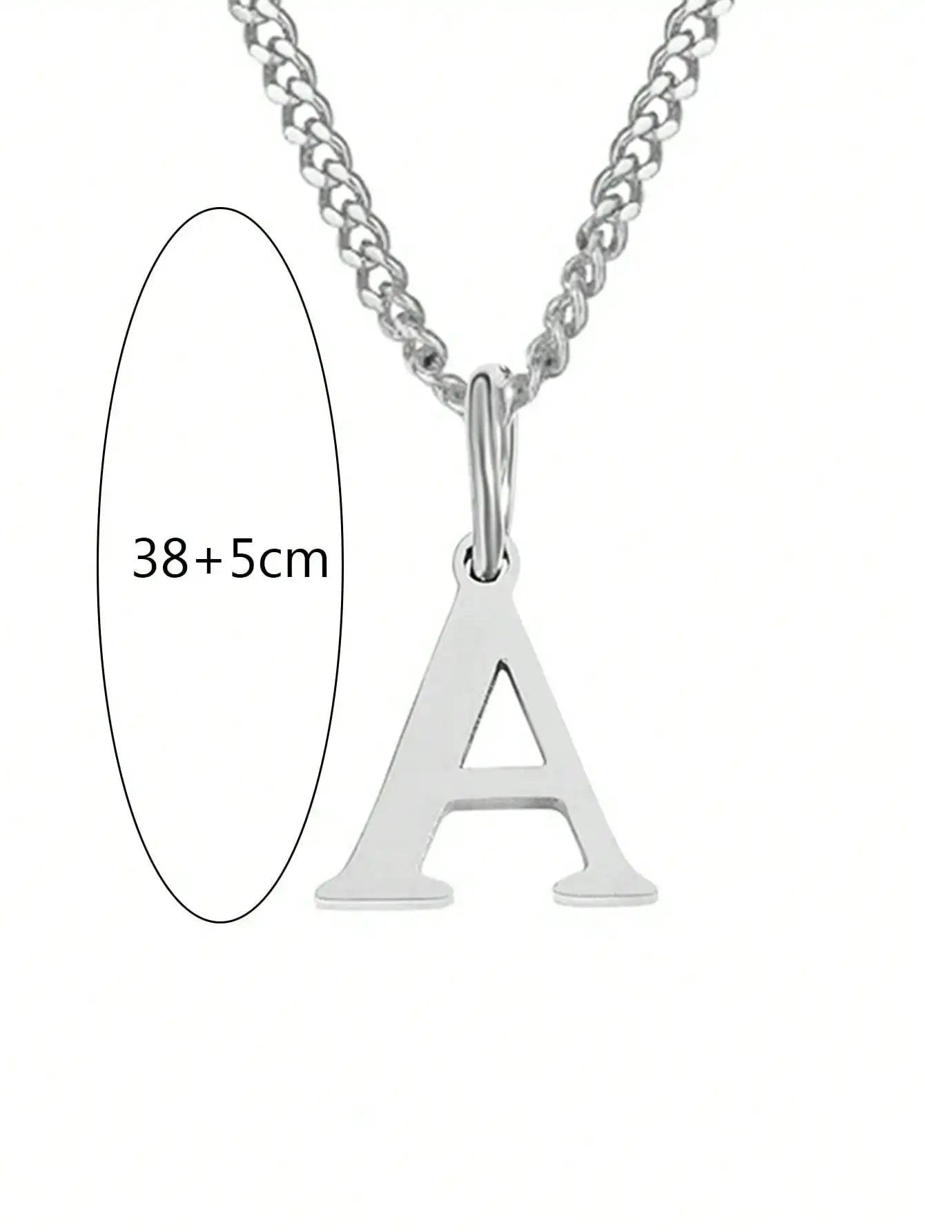 1Pcs Stainless Steel Initial Necklace DIY Letter Pendant Necklace Name Customized Gift A-Z for Women