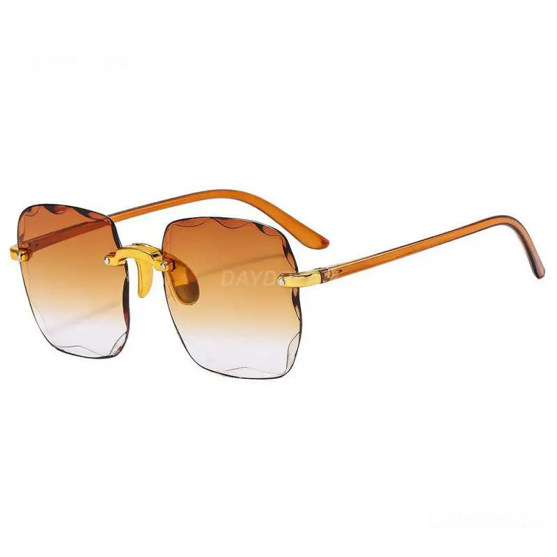 Frameless Square Sunglasses Pc Fashion Summer Travel Sunglasses Lunettes Soleil Femme Metal Sunglasses Meta Vintage Personality