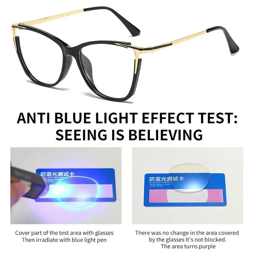 Blue Light Blocking Women Designers Eyeglasses Optical Spectacle Computer Eye Protection Glass Fashion Eyewear