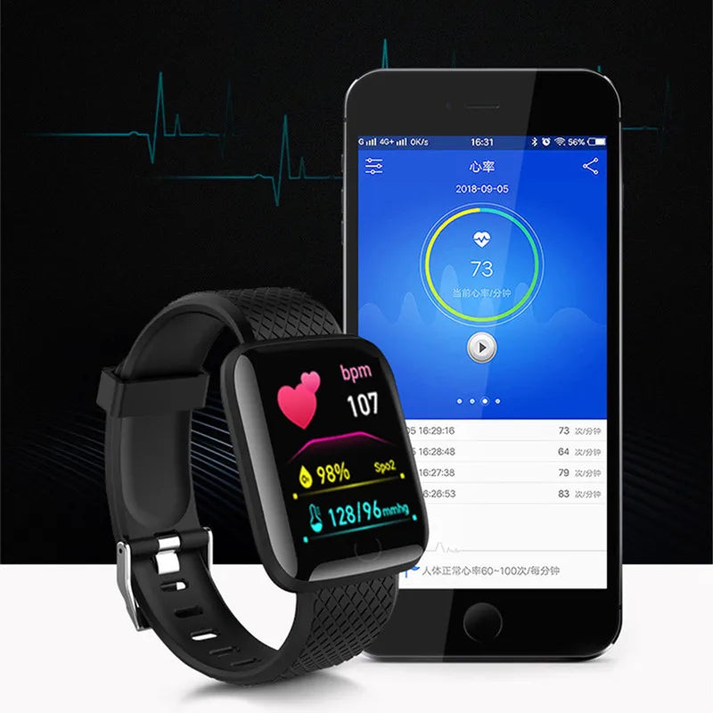 New 116plus Smartwatch Men Blood Pressure Women Heart Rate Fitness Tracker Bracelet Sport Smart Watch Girls Kids For IOS Android