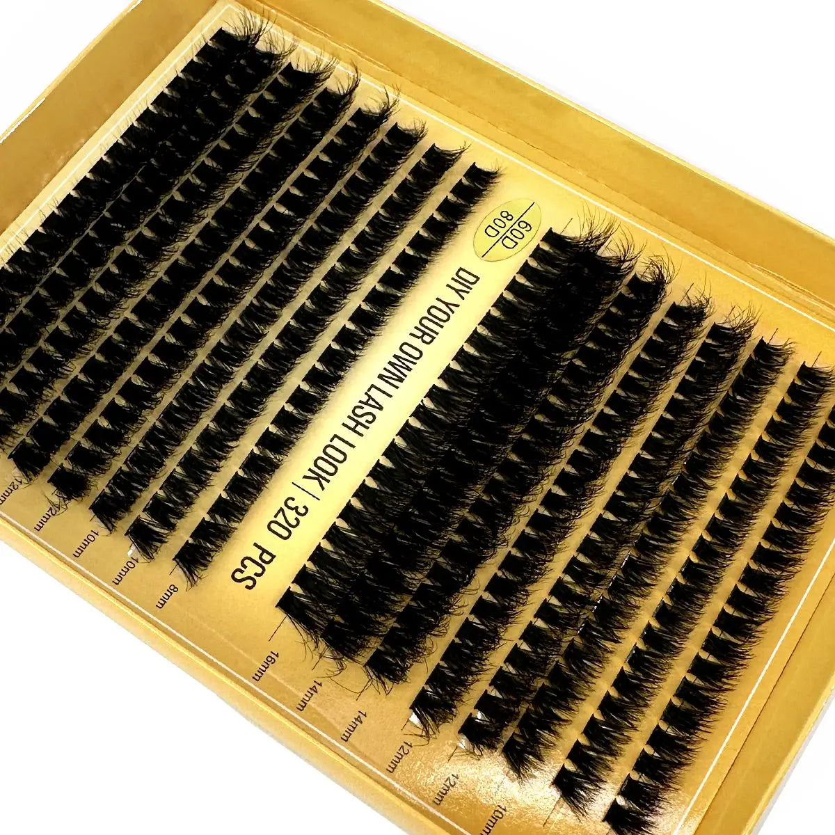 320 Bundles 60D/80D/100D Cluster Eyelash Extension Thick Style Individual Eyelashes Handmade Eyelash Bundles 5D Fluffy Mink Lash