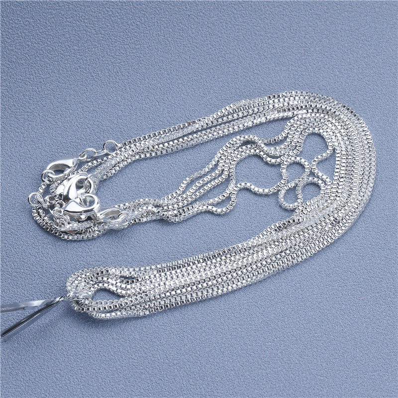 1pcs 925 Sterling Silver 16-30 Inches Rolo Bead Figaro Chain Necklace for Men Women 9 Designs Fashion Jewelry